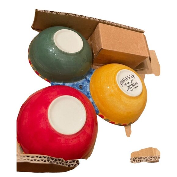 Christmastime in the City Chuck Fischer Sango 3 Part Serving Set Item # 2311-201 - Picture 7 of 12